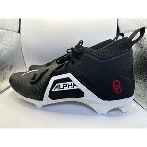 NIKE ALPHA MENACE PRO Oklahoma OU FOOTBALL CLEATS DH3368-004 Men SZ 15 New RARE